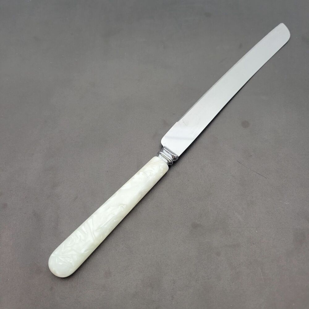 Bridalane Stainless Steel Carving Knife Faux Pearl 12.5” Sheffield England